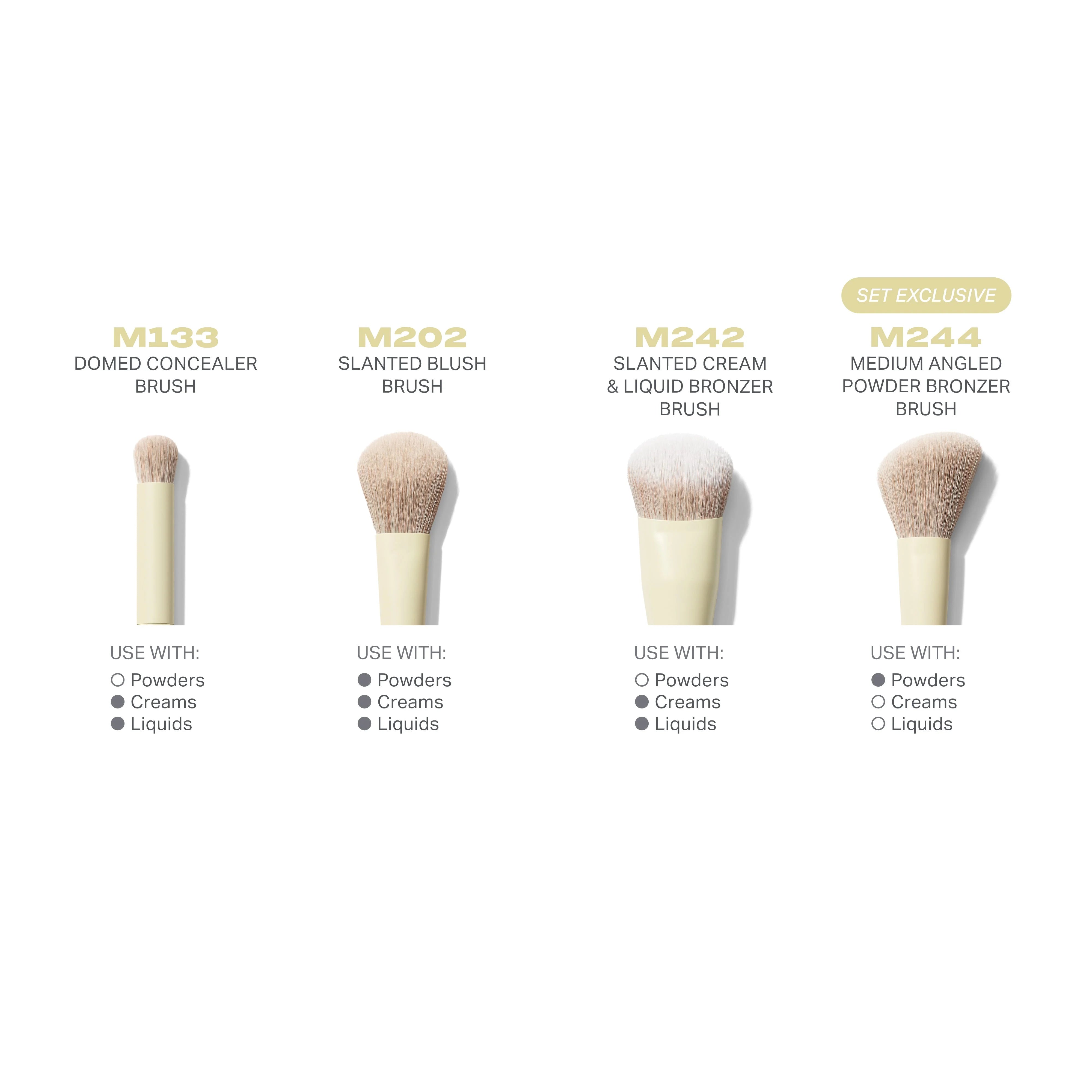 Buttery Blends 4-Piece Face Brush Set - View 3