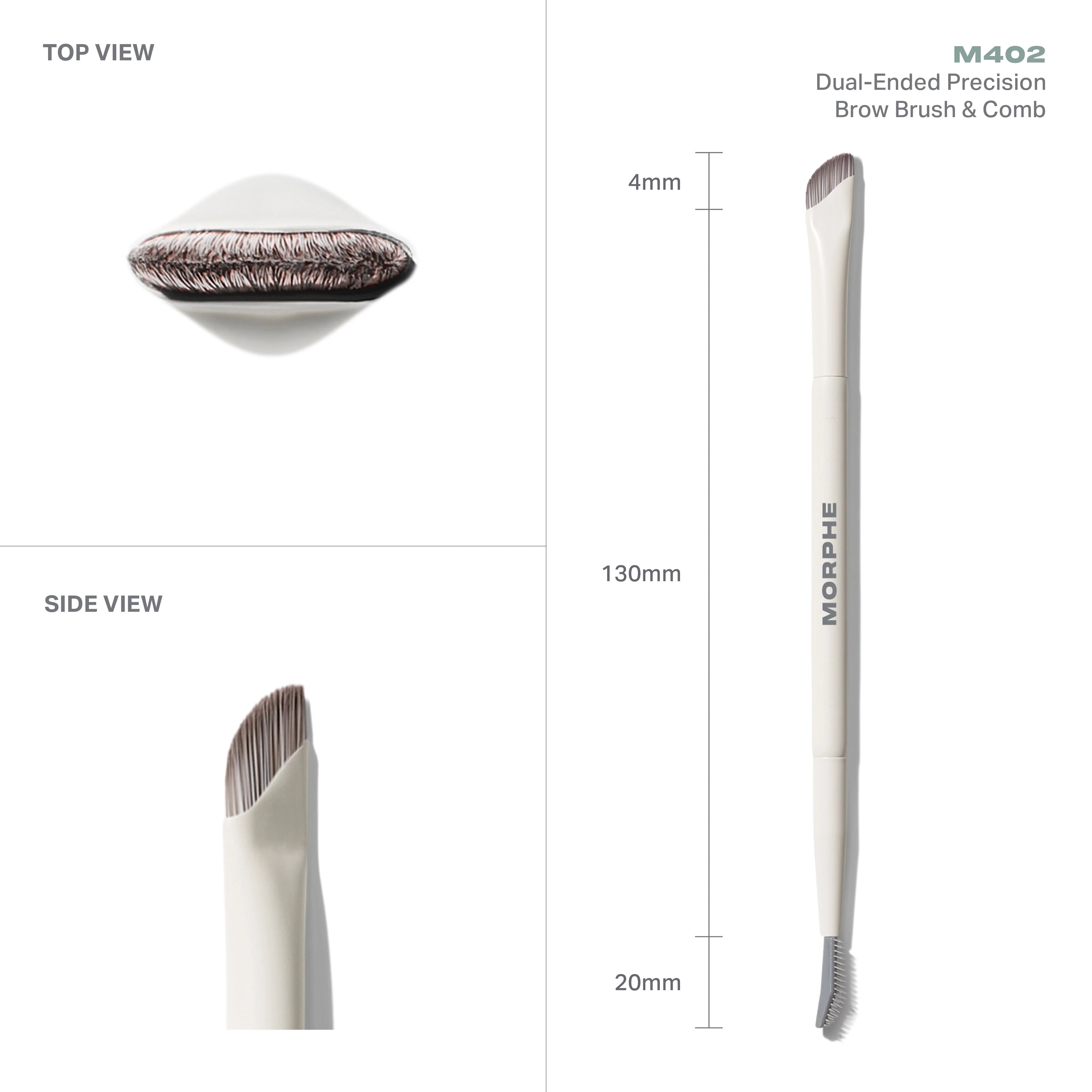M402 Dual-Ended Precision Brow Brush & Comb - View 4