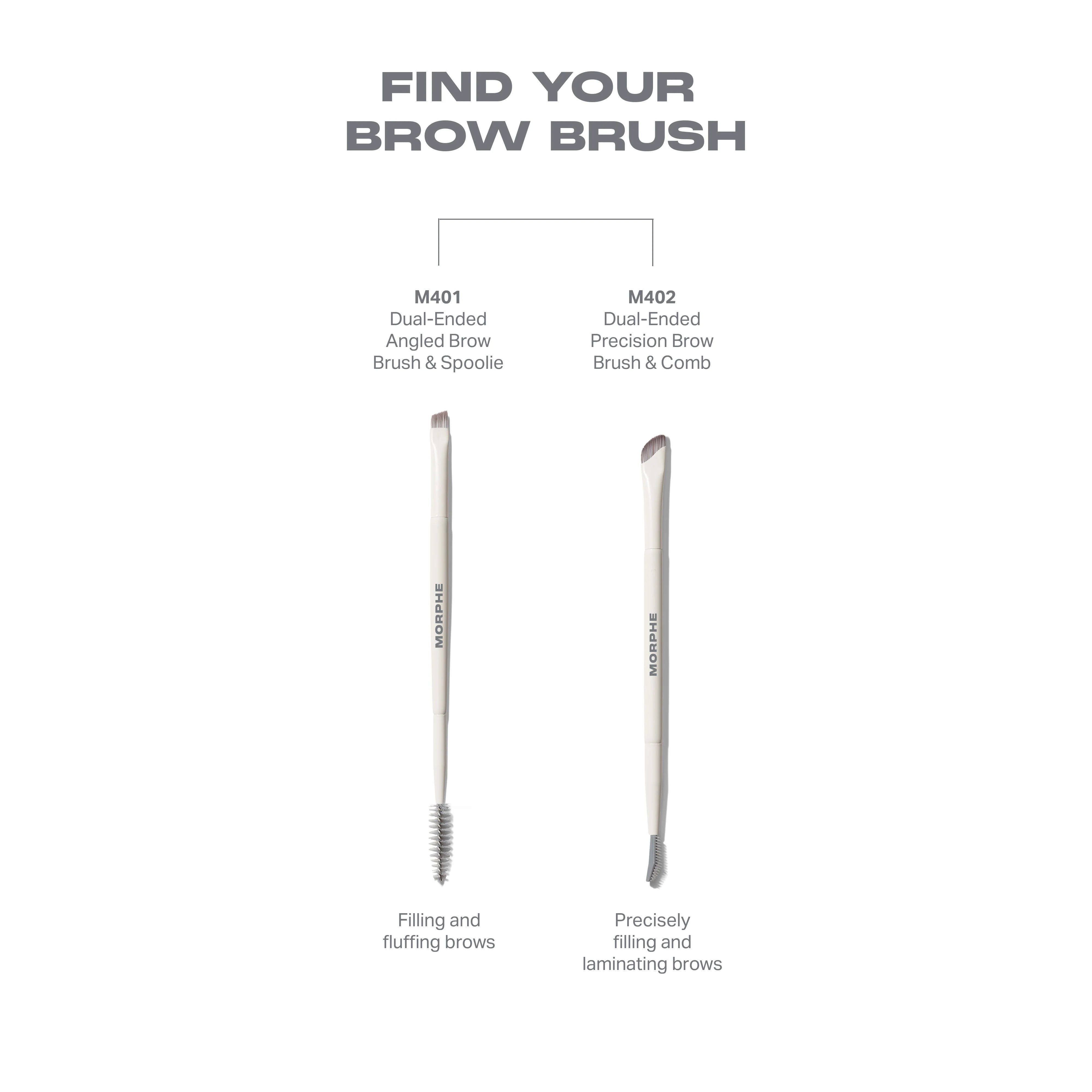 M402 Dual-Ended Precision Brow Brush & Comb - View 5