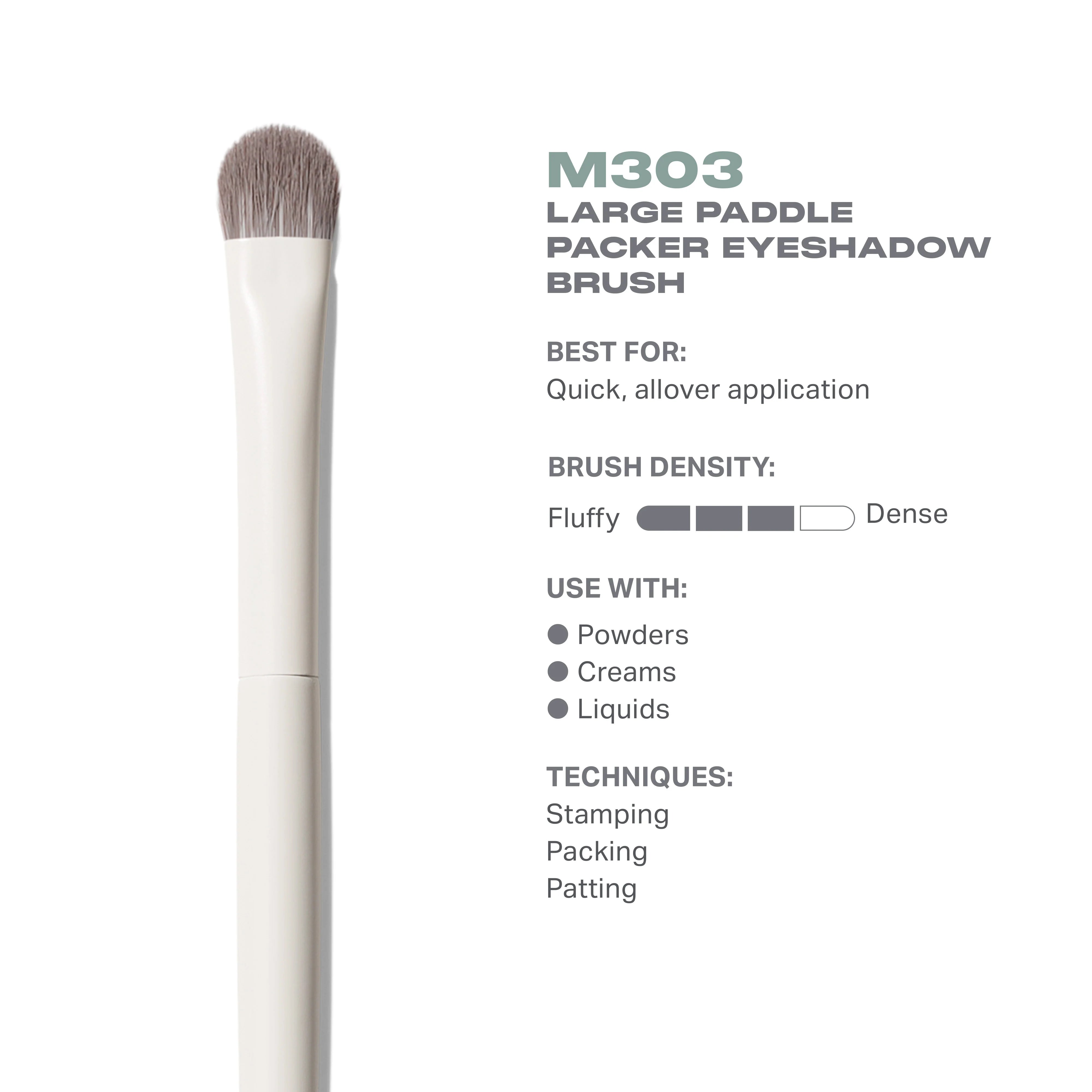 M303 Large Paddle Packer Eyeshadow Brush - View 3