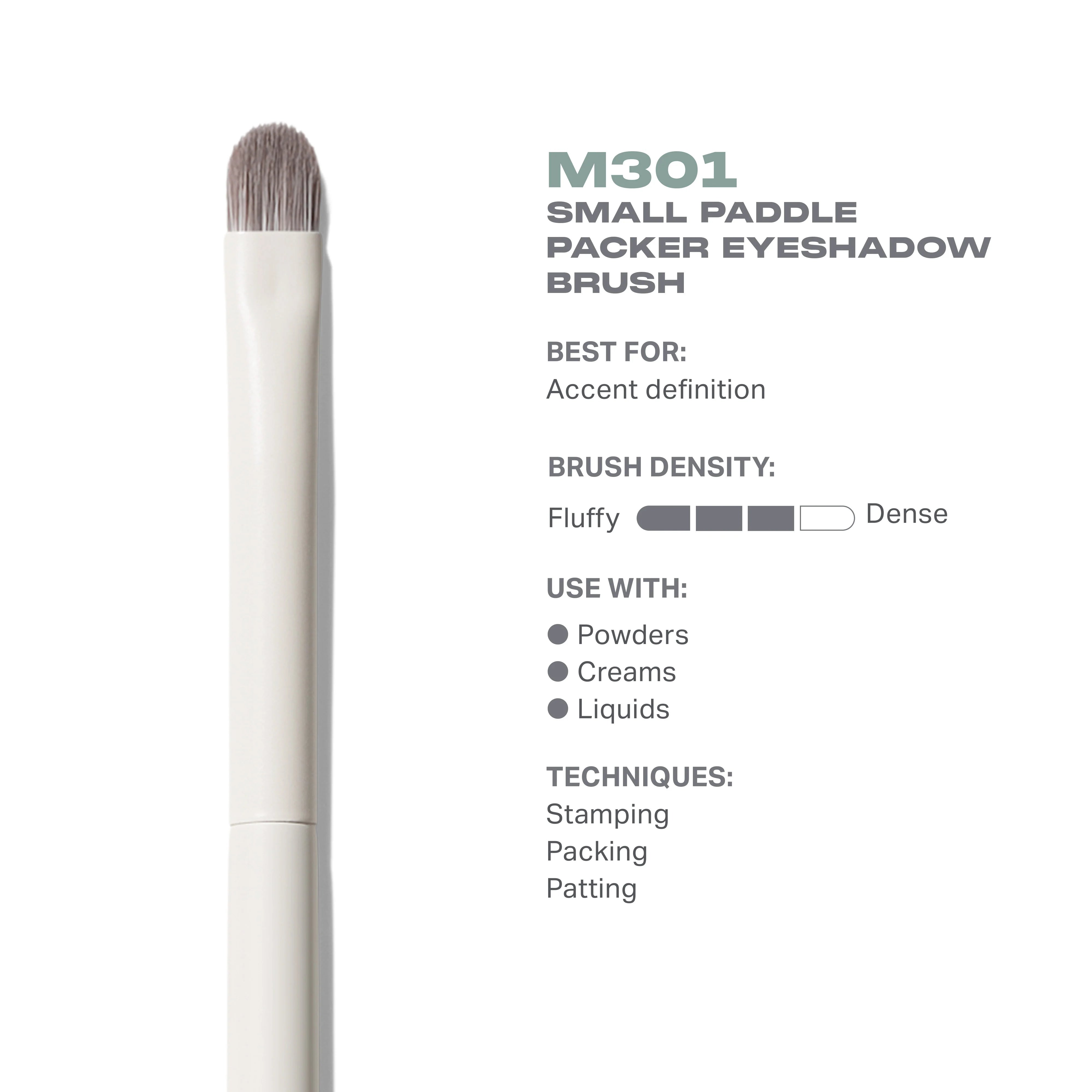 M301 Small Paddle Packer Eyeshadow Brush - View 3