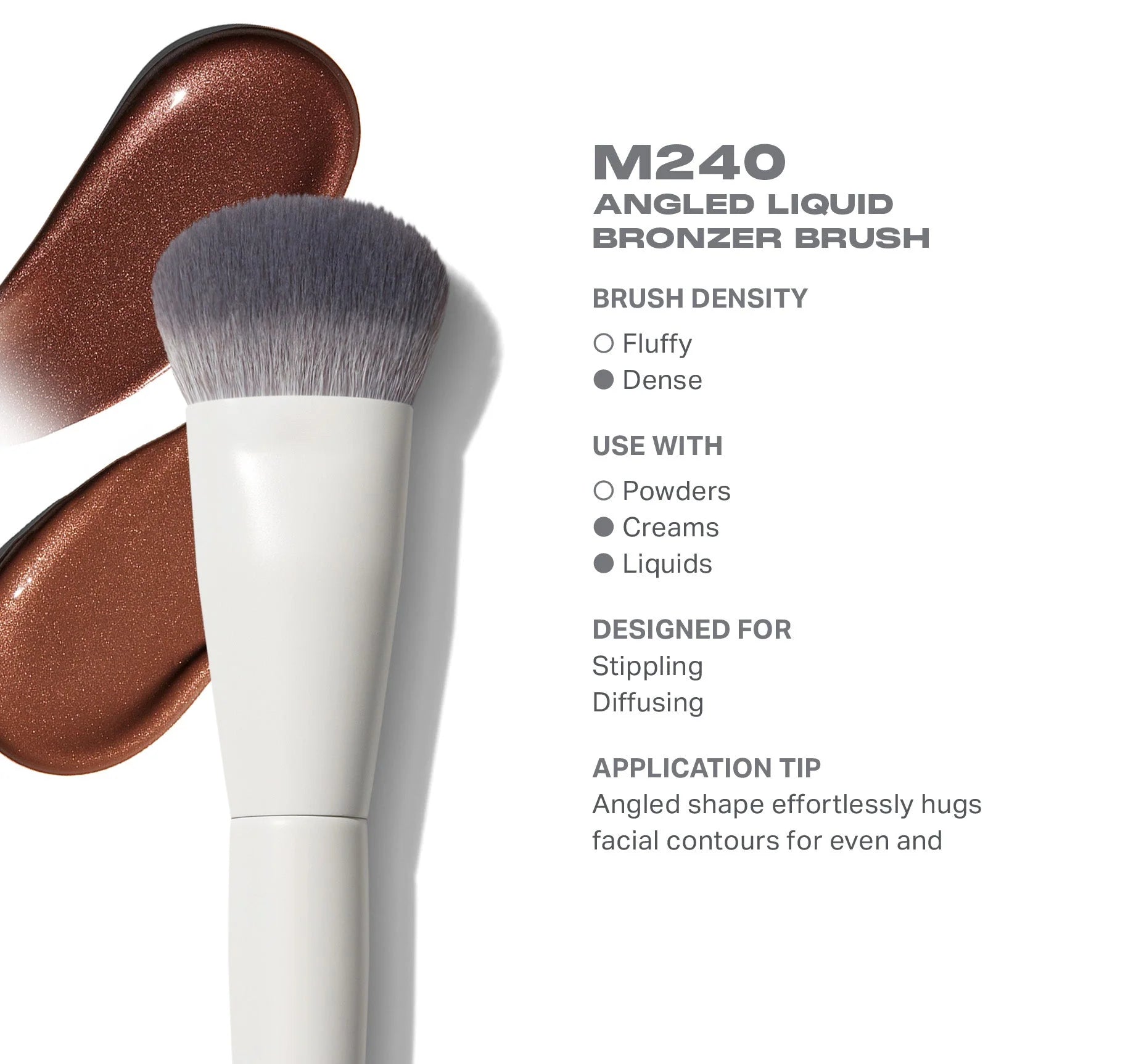 M240 Angled Liquid Bronzer Brush - View 2