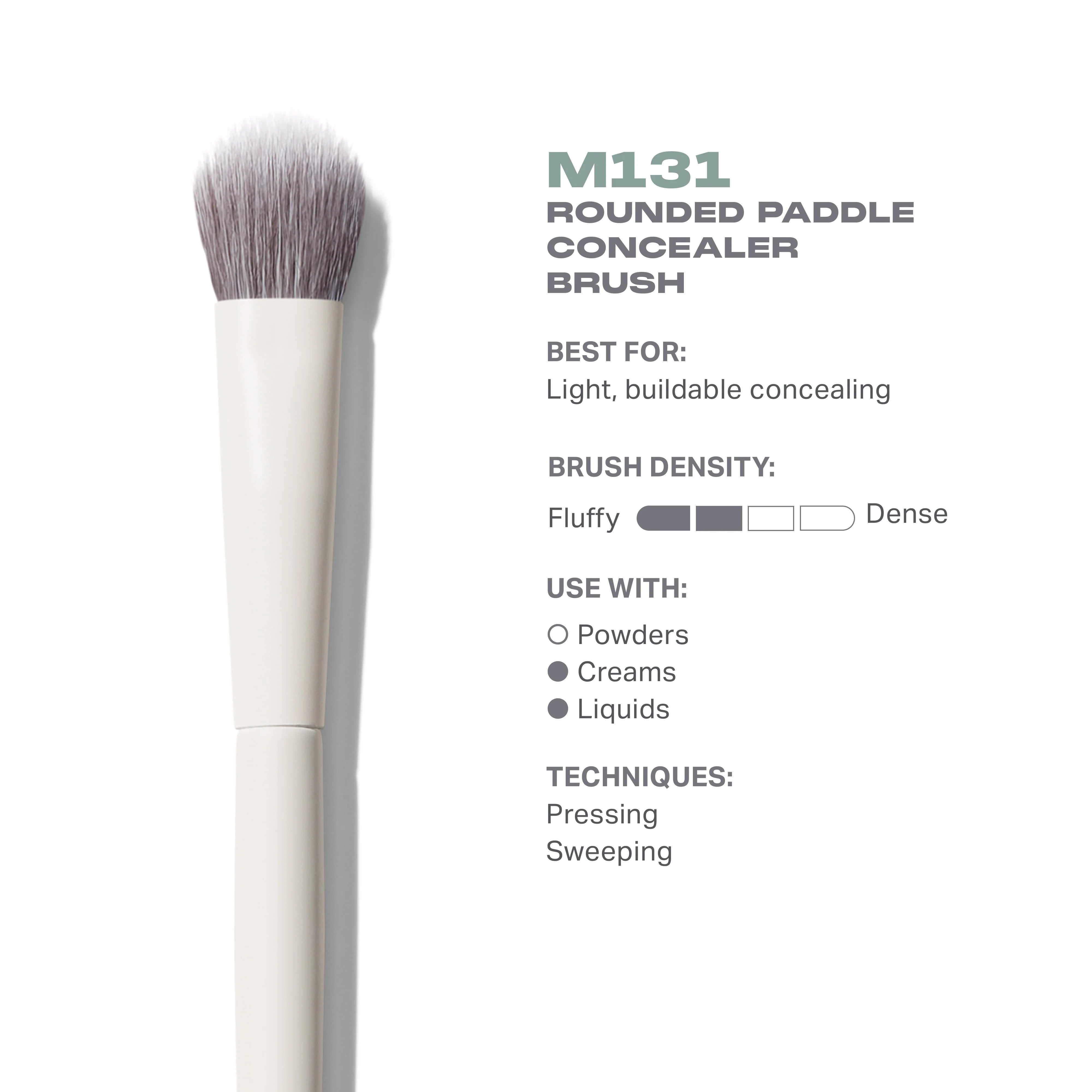 M131 Rounded Paddle Concealer Brush - View 3