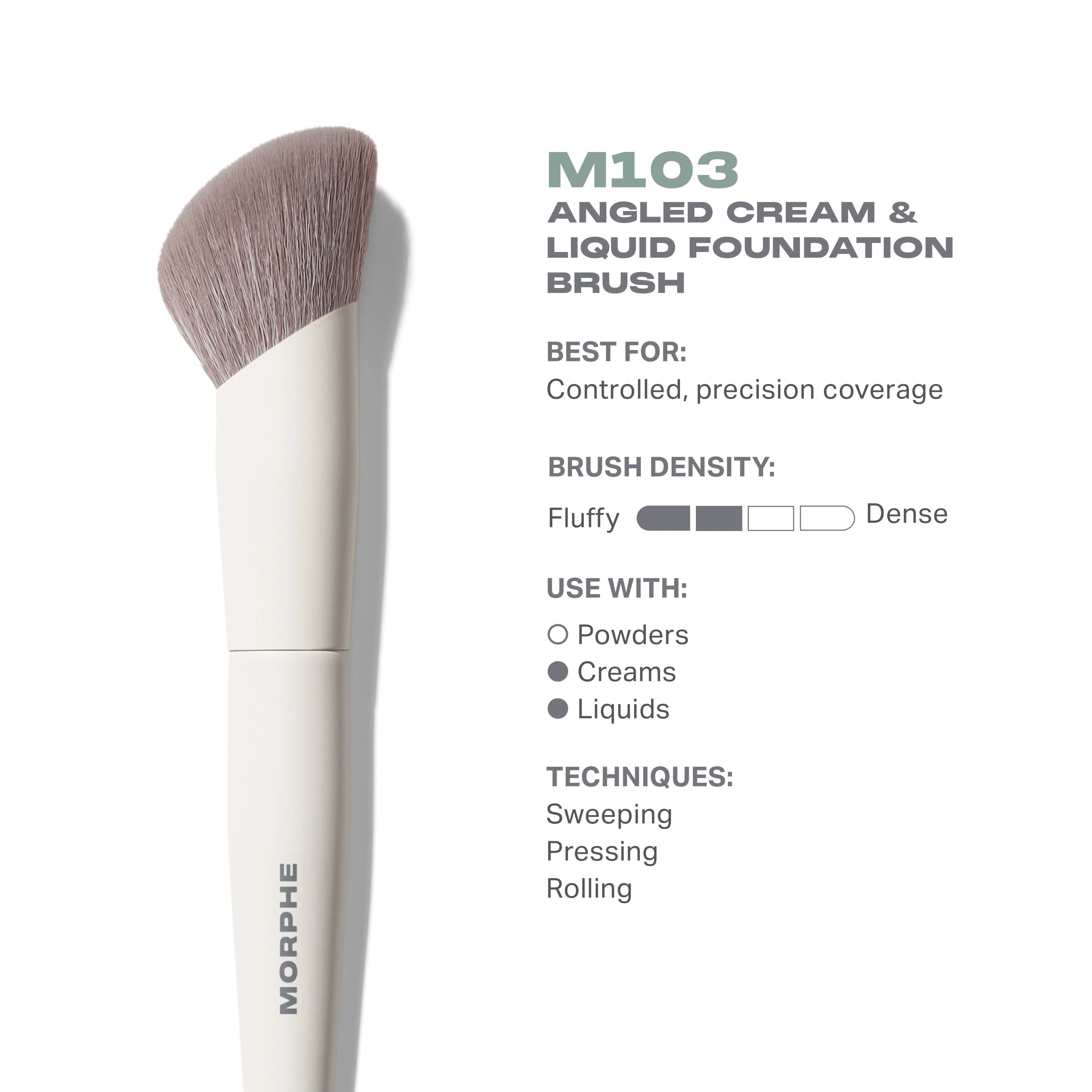 M103 Angled Cream & Liquid Foundation Brush - View 2