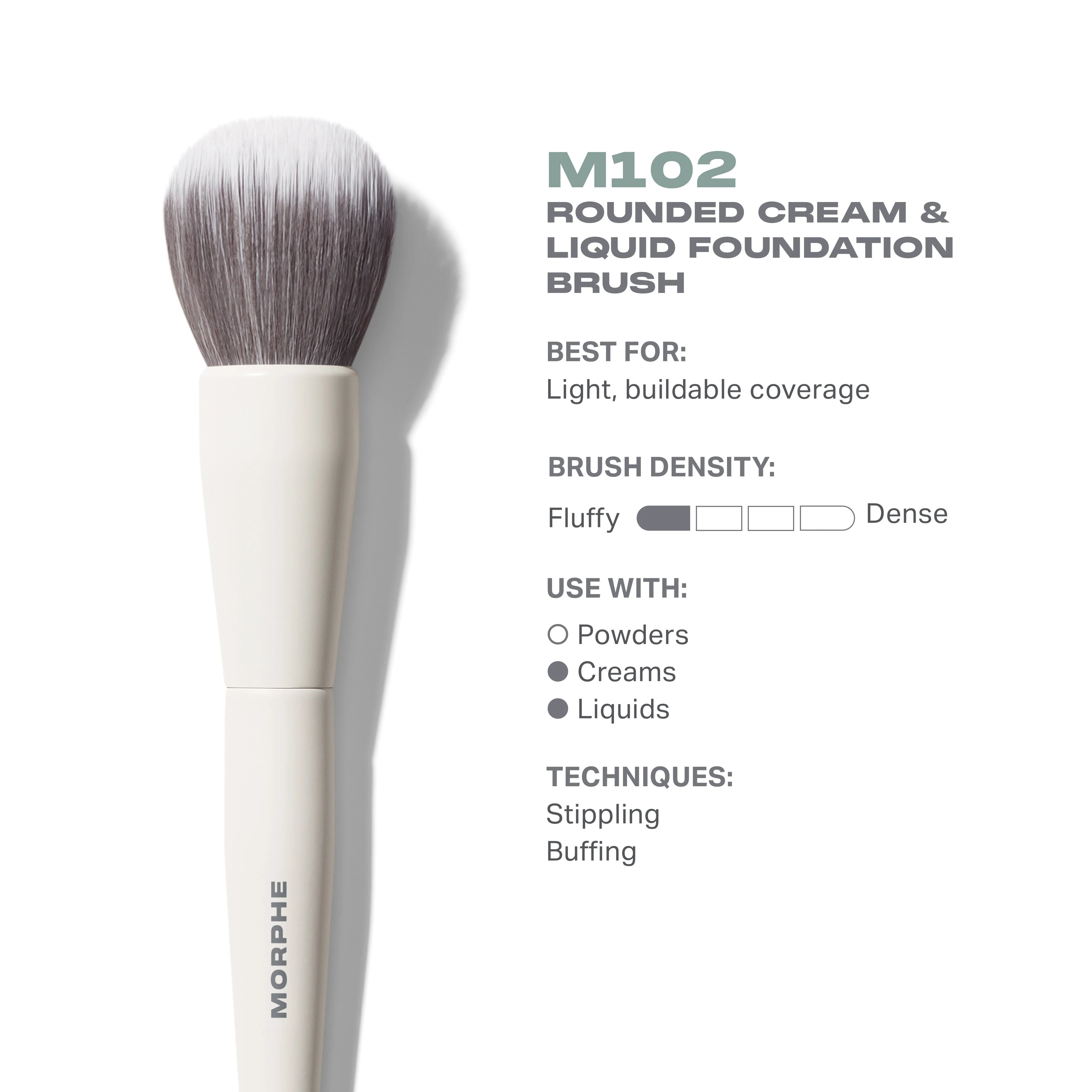 M102 Rounded Cream & Liquid Foundation Brush - View 2