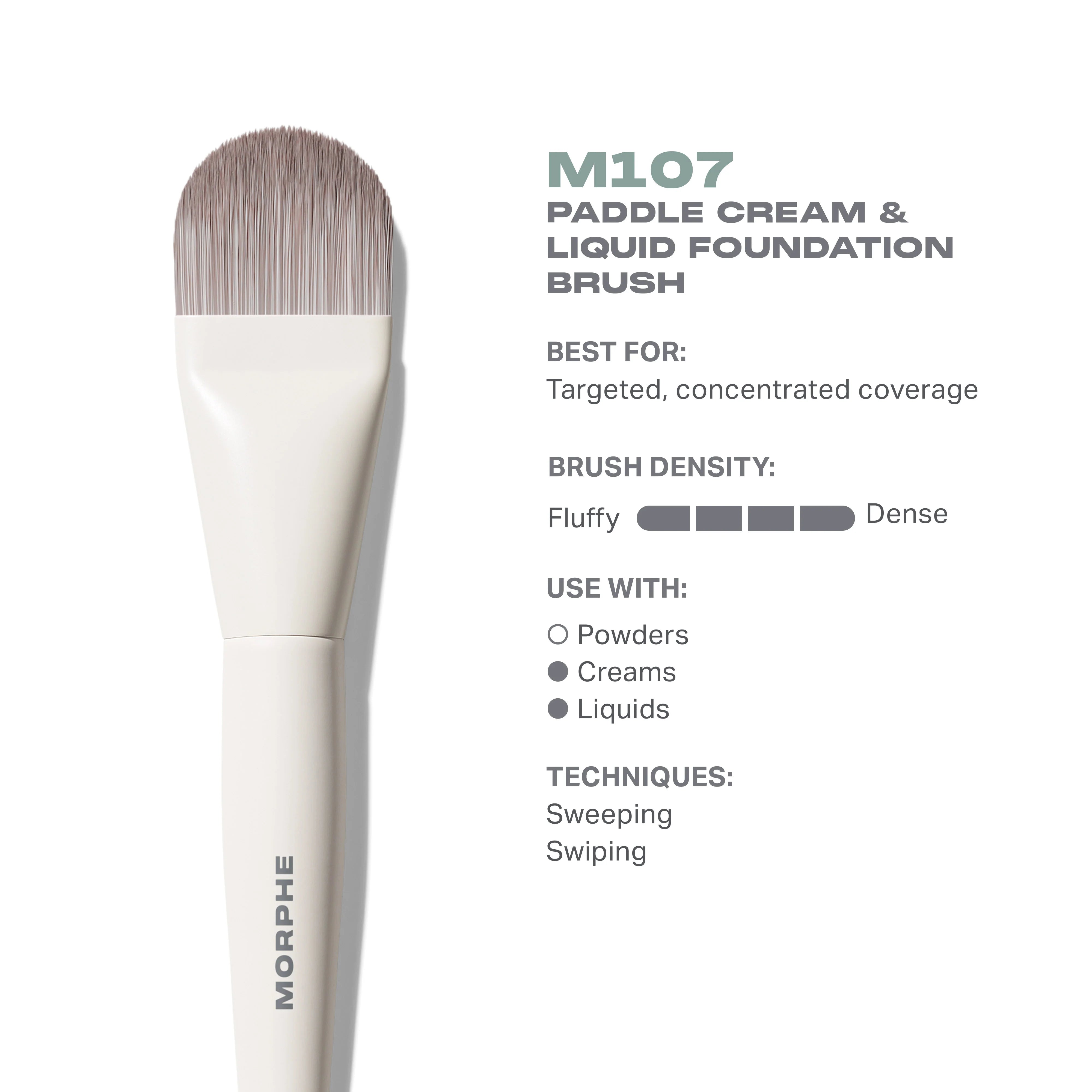 M107 Paddle Cream & Liquid Foundation Brush - View 2