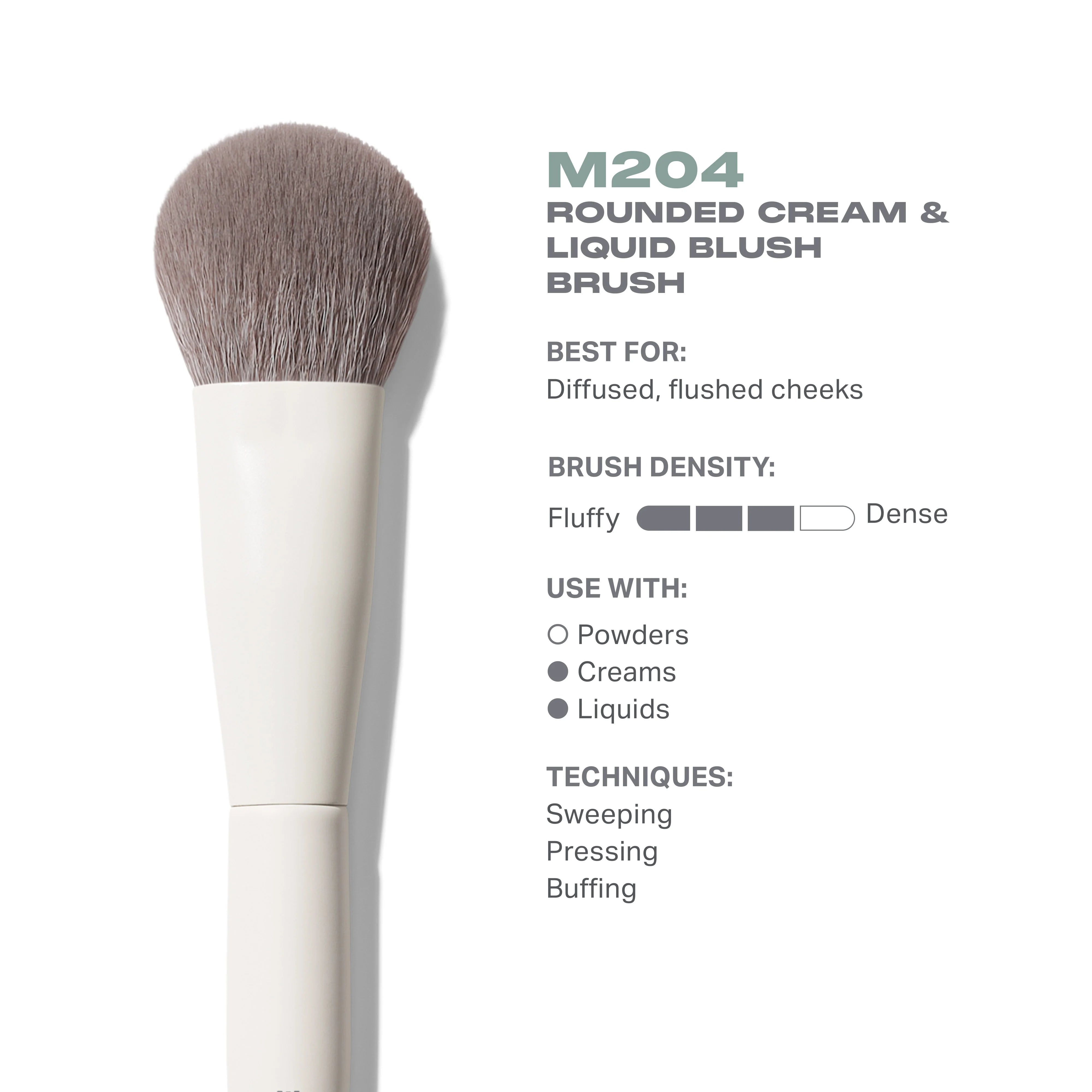 M204 Rounded Cream & Liquid Blush Brush - View 3