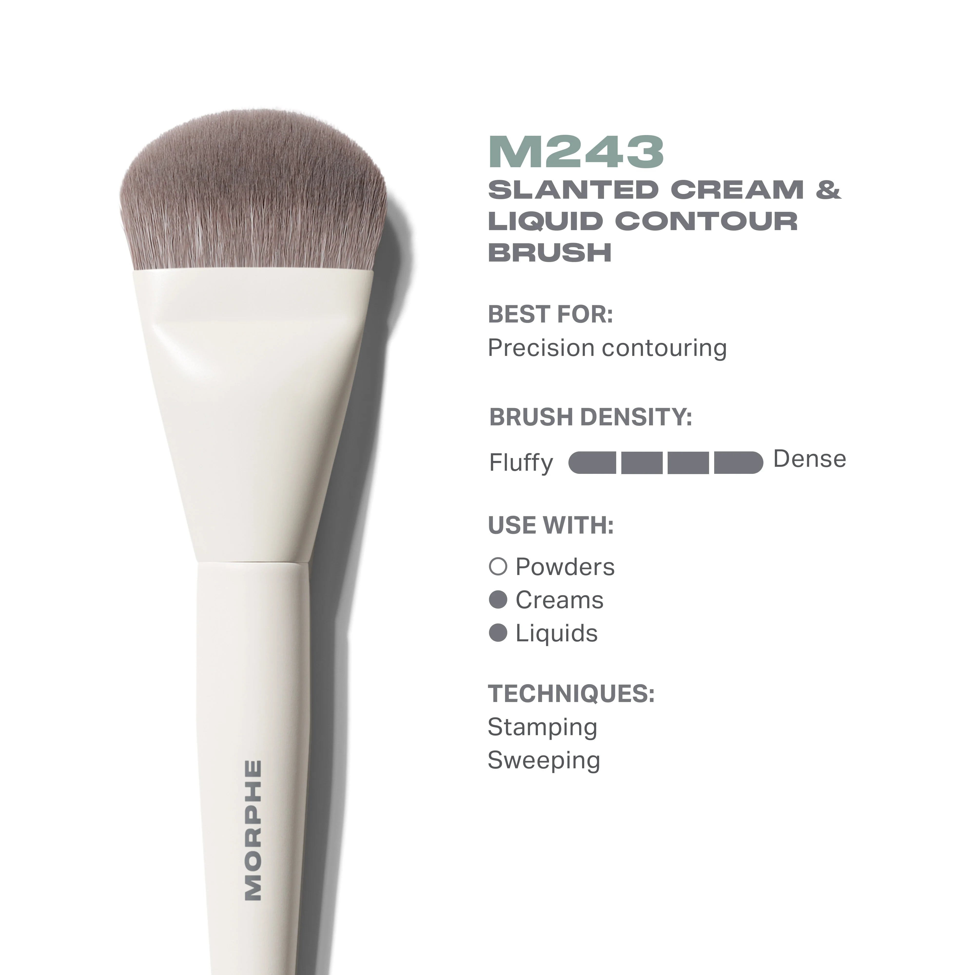 M243 Slanted Cream & Liquid Contour Brush - View 3