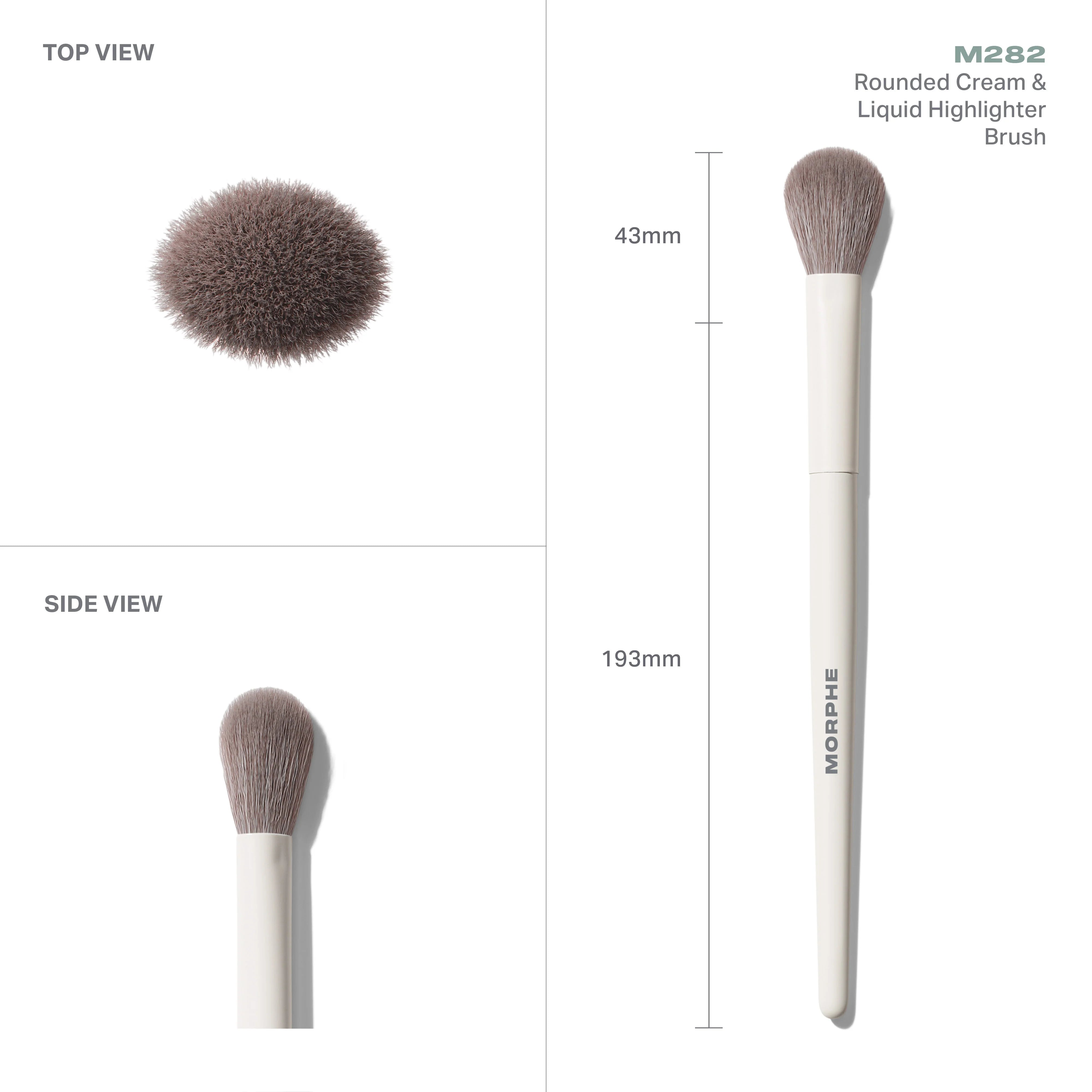 M282 Rounded Cream & Liquid Highlight Brush - View 4