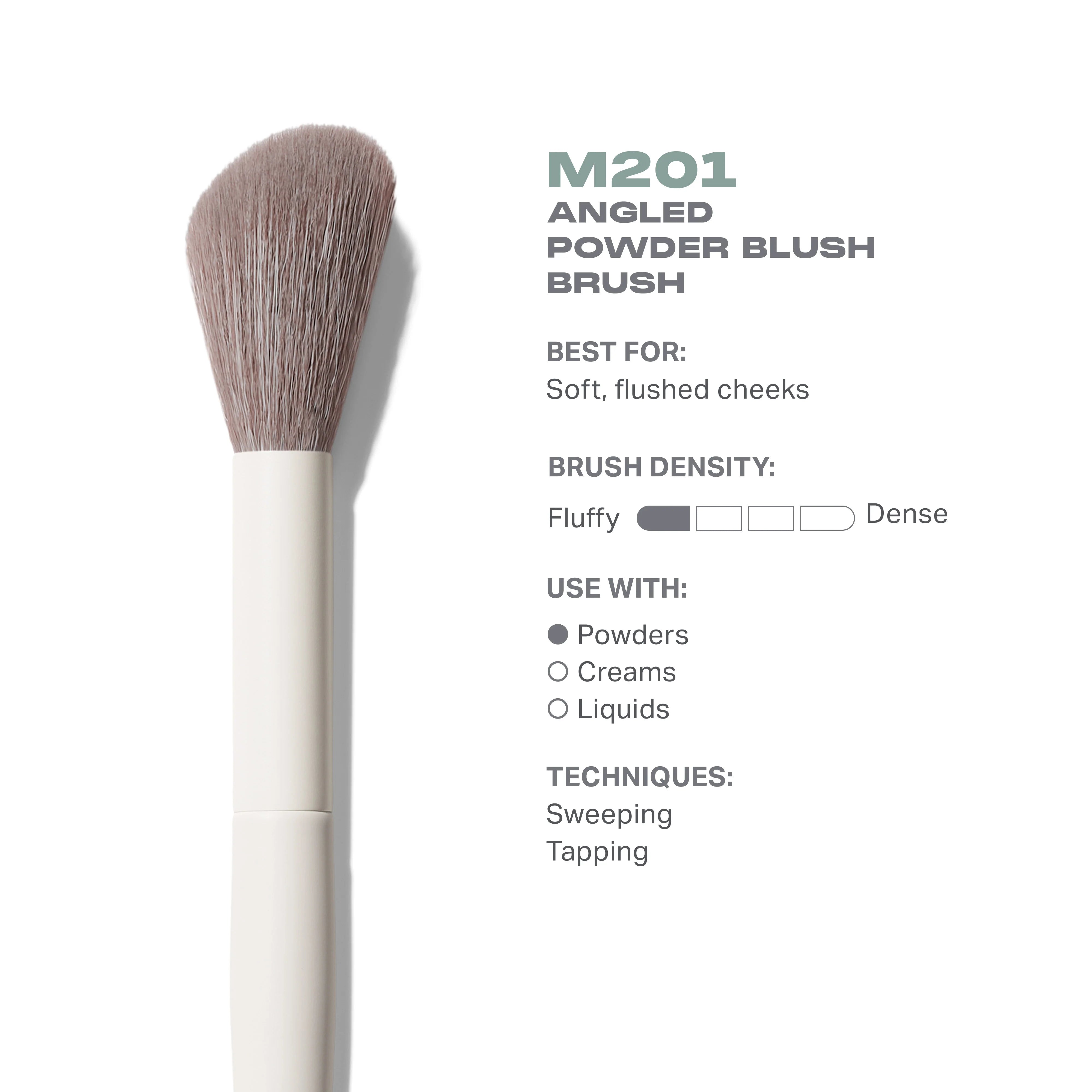 M201 Angled Powder Blush Brush - View 3