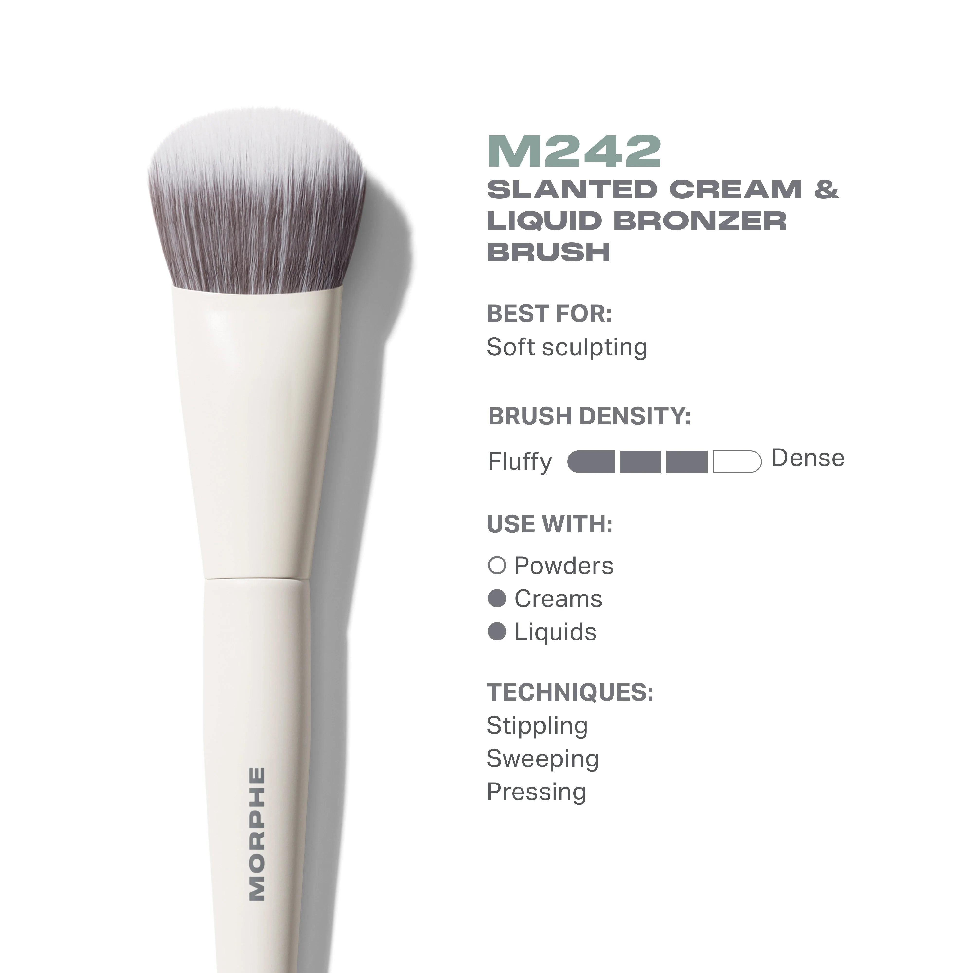 M242 Slanted Cream & Liquid Bronzer Brush - View 3