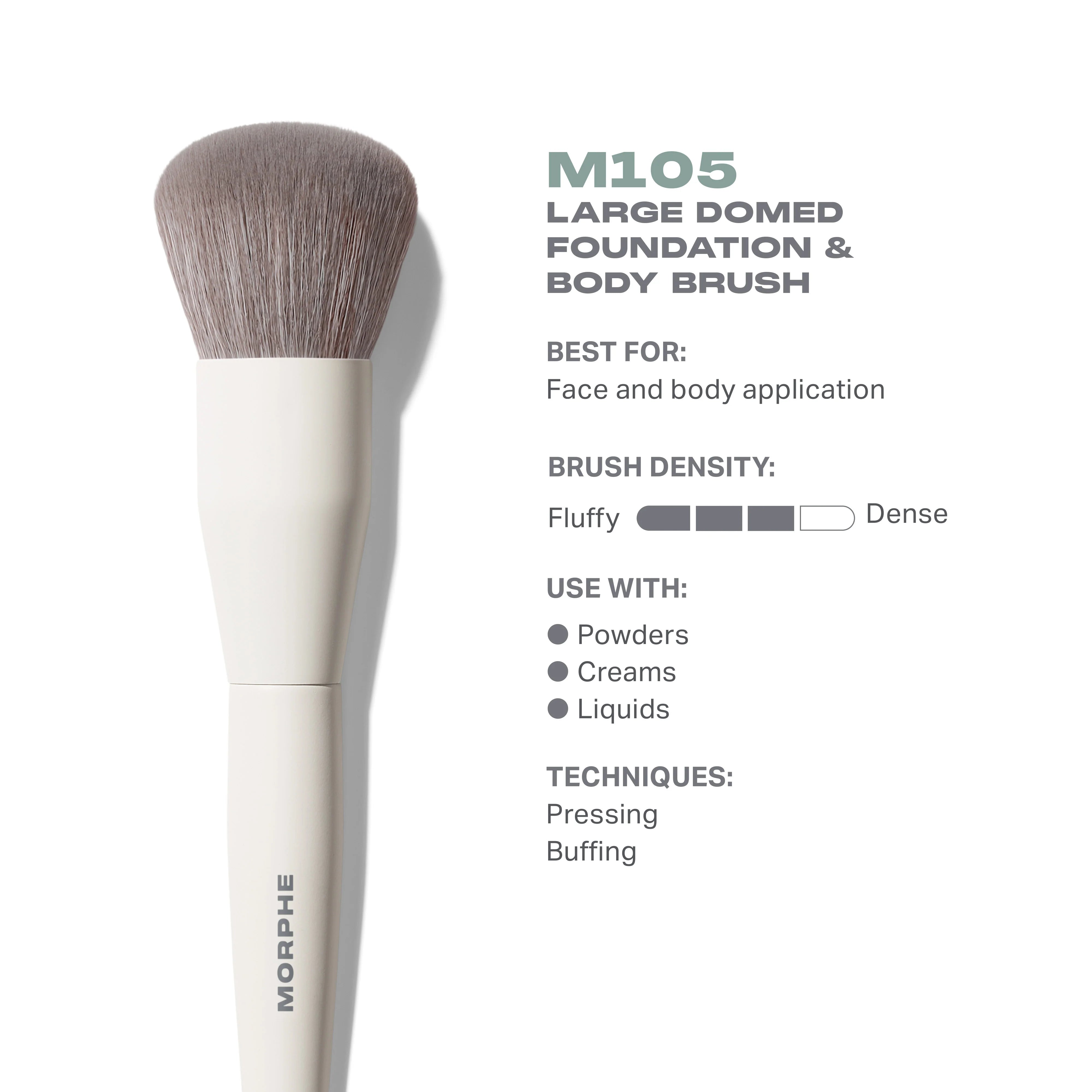 M105 Large Domed Foundation & Body Brush - View 2